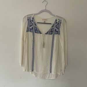 Billabong Tie Front Boho Blouse